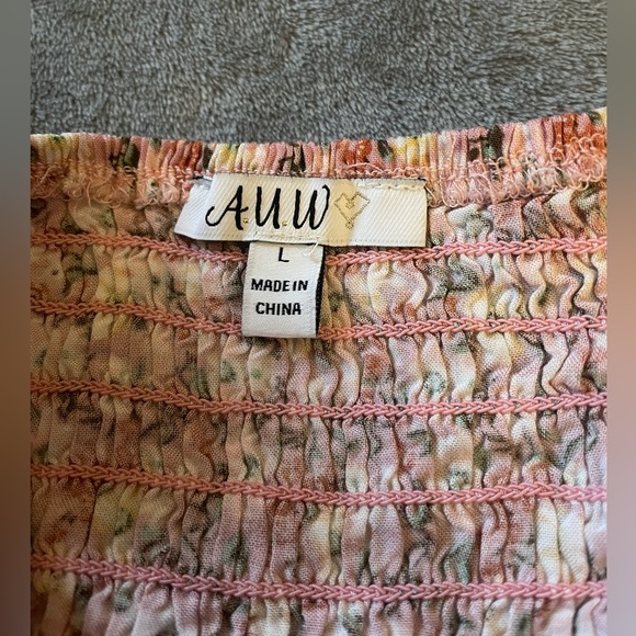 pink floral dress, flared skirt - Picture 2 of 2